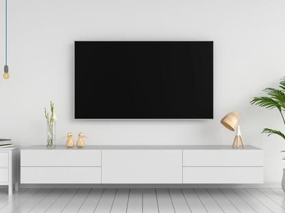 Weiße Hängeboards Möbelplaner Weißes Hängeboard in weißem Raum