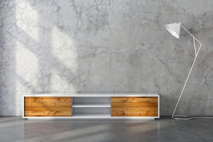 Sideboard mit Holztüren und offenen Fach